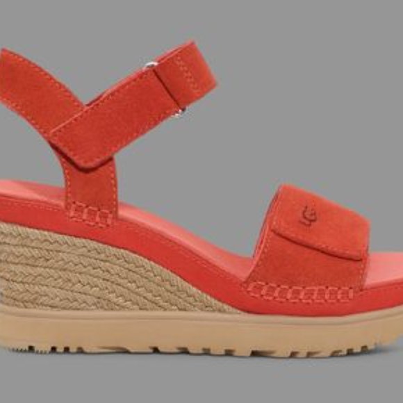 NWT - UGG Women's Ileana Strap Wedge Sandal, RED Pepper, 8 - Picture 5 of 8